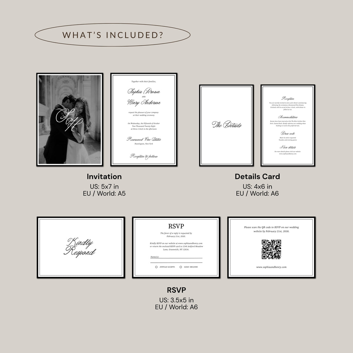 Old Money Invitation Suite